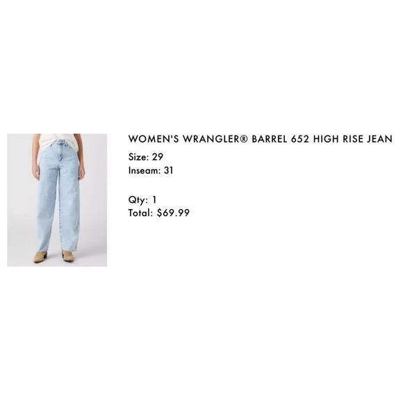 Women’s Wrangler Barrel 652 High Rise Jeans - Picture 5 of 5